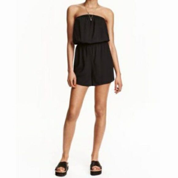 H&M Black Strapless Romper - Picture 1 of 8